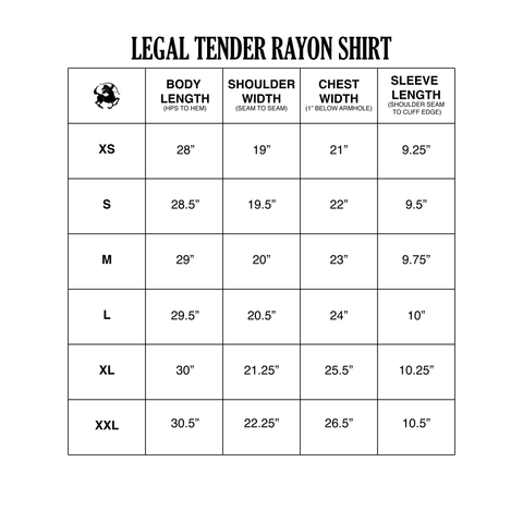 THE LEGAL TENDER SHIRT