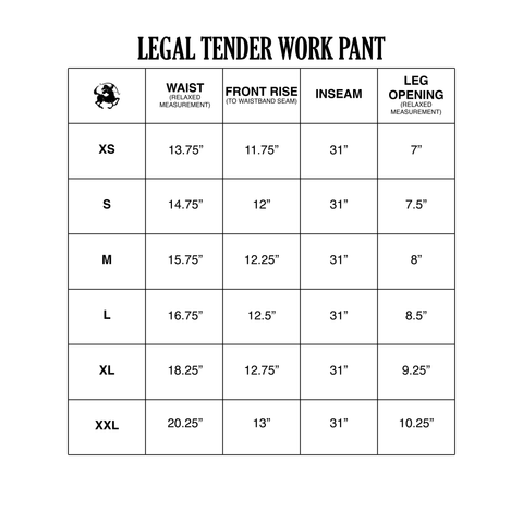 THE LEGAL TENDER PANT