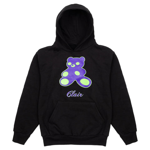 CLAIR BEAR HOODIE  BLACK